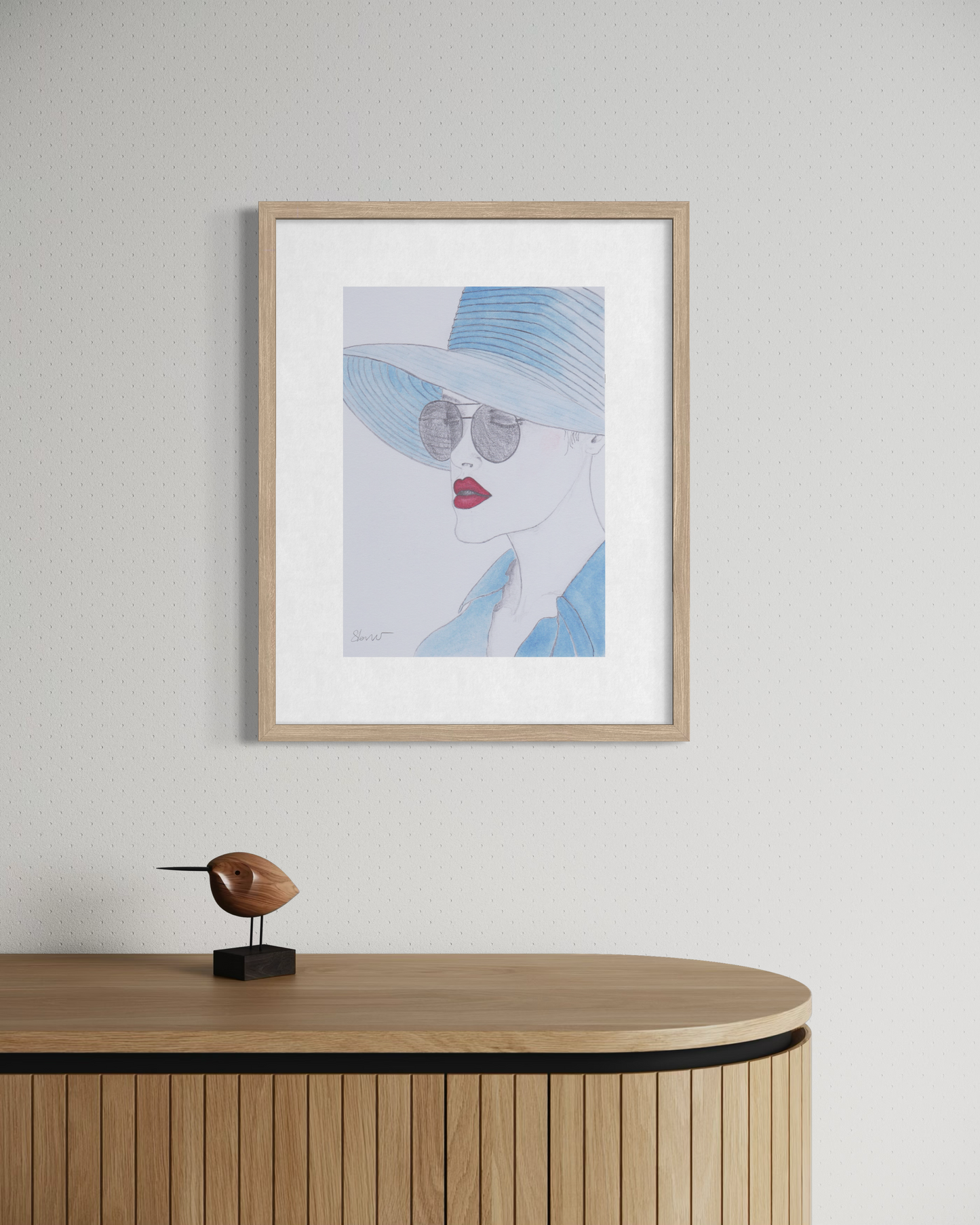 LADY IN THE BLUE HAT